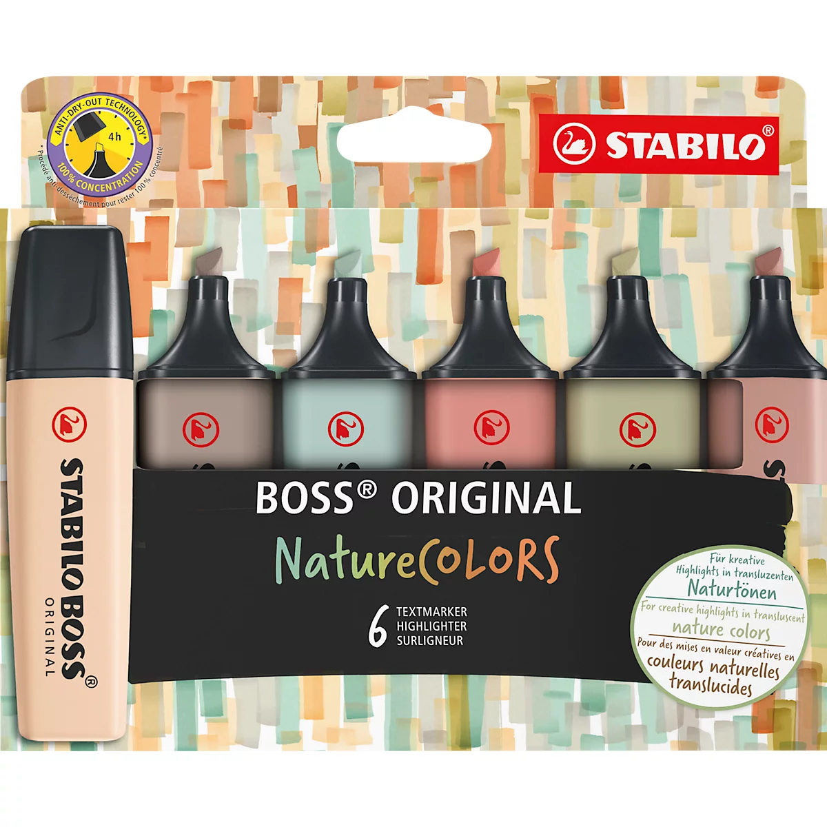 Textmarker STABILO® BOSS Original NatureCOLORS, Keilspitze, lichtbeständig, schnell trocknend, warmgrau, 1 Stück