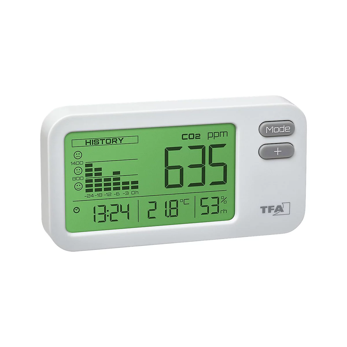 TFA AIRCO2NTROL COACH - Thermo-Hygro-CO2-Messgerät - digital - weiß