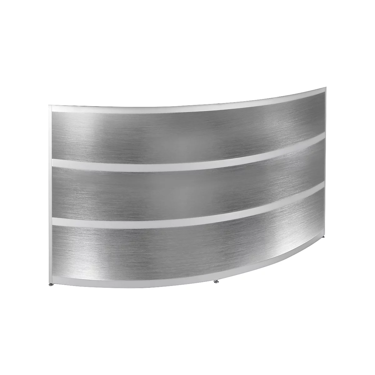 Theke Tool, rund, B 1940 x T 850 x H 1100 mm, anthrazit/Edelstahlfinish