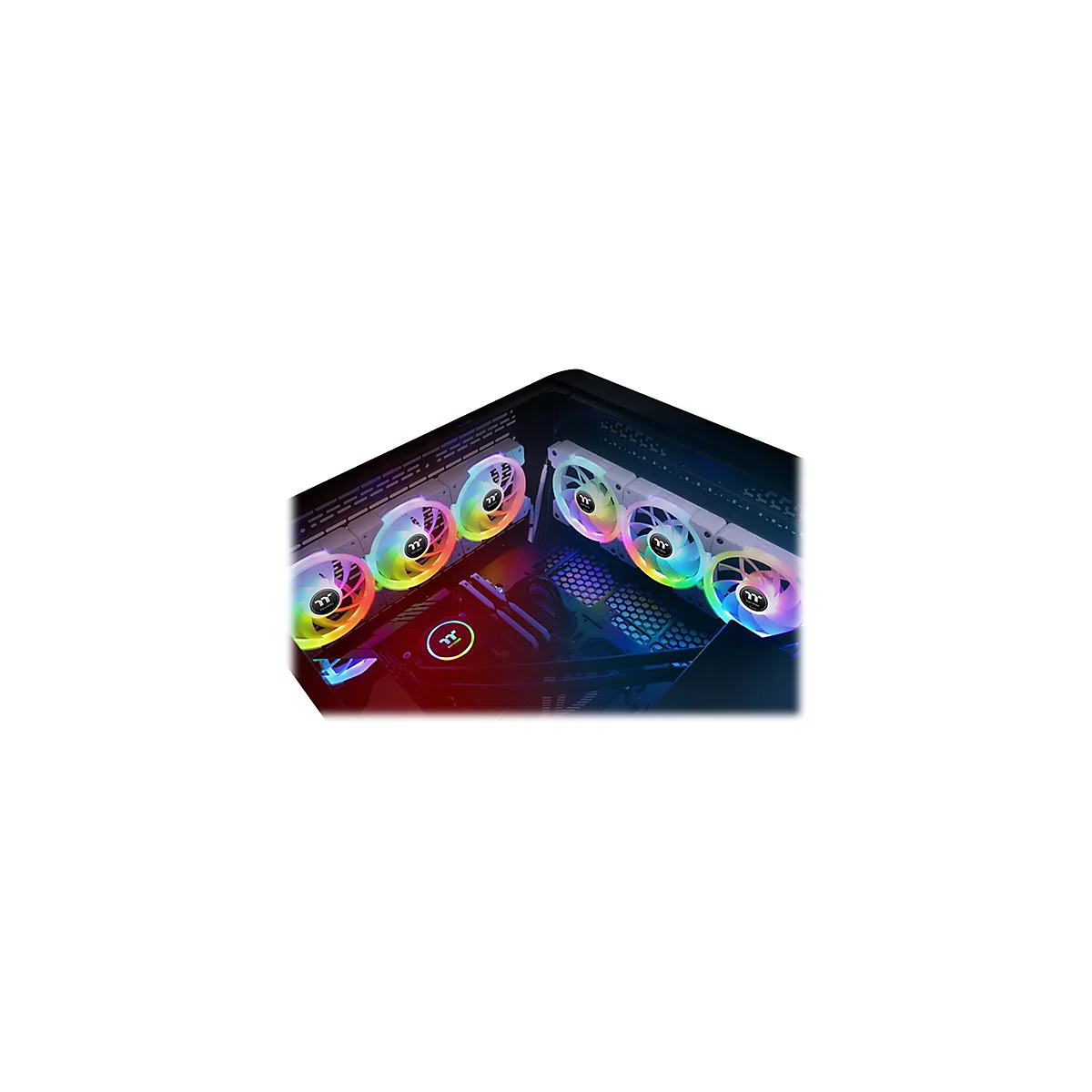 Thermaltake SWAFAN EX12 RGB - Premium Edition - Gehäuselüfter - 120 mm - weiß (Packung mit 3)