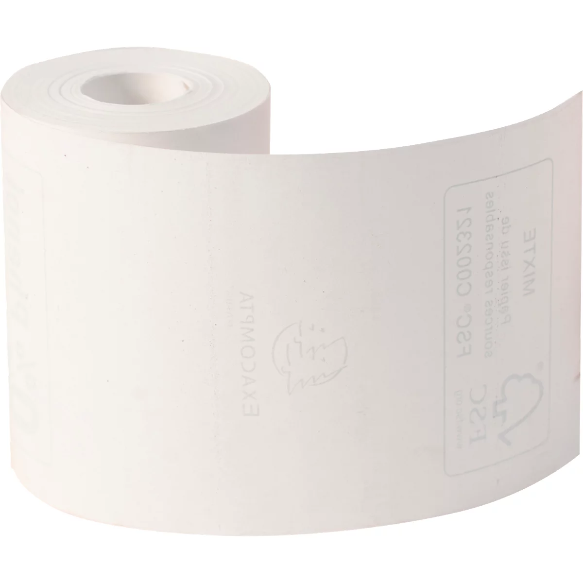 Thermische rol Exacompta SEPA 44808DE, voor kassa's &amp; weegschalen, met Duitse SEPA tekst, L 14 m x B 57 mm, FSC® papier, wit, 60 rollen