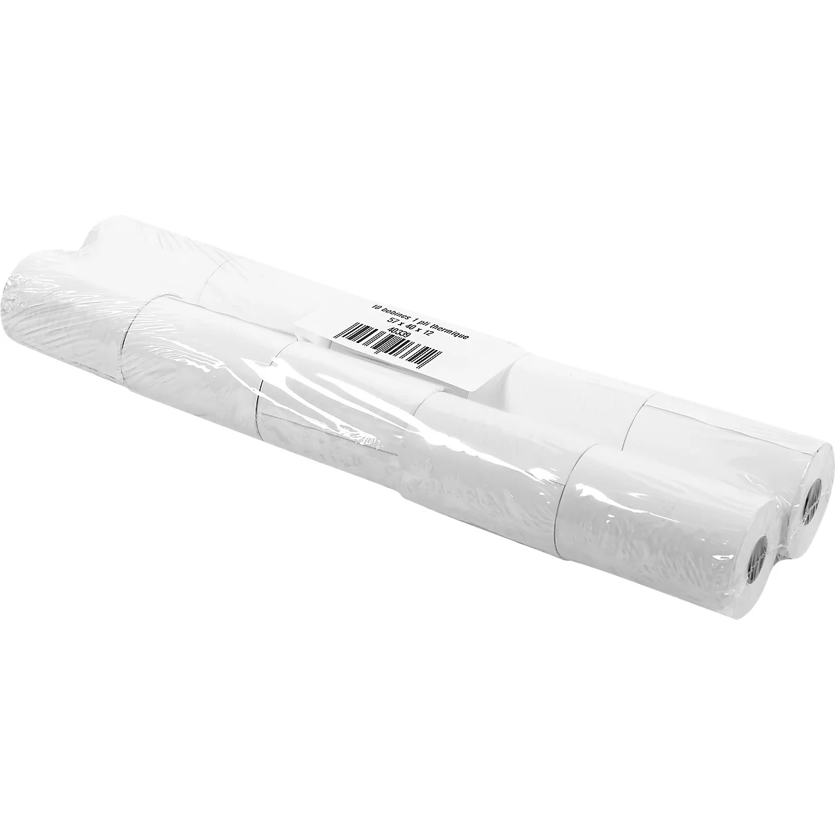 Thermische rol Exacompta SEPA, achterzijde bedrukt met tekst SEPA incasso, 1-laags, 55 g/m², L 18 m x B 57 mm, Ø 40 mm, 10 rollen, wit