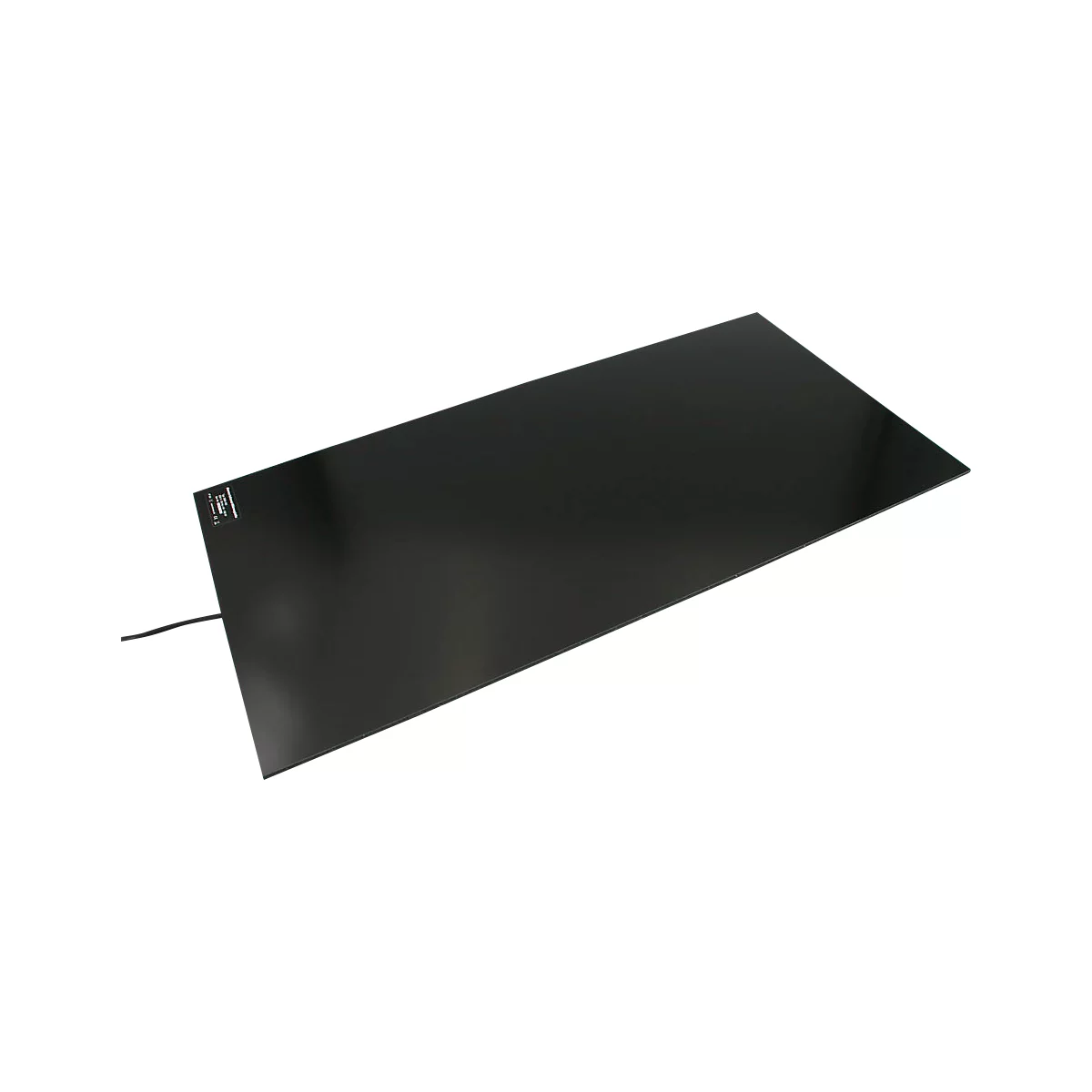 Thermo Infrarot-Wärmeplatte, L 600 x B 300 mm, 40–150 W, mit Drehdimmer, selbstklebend, schwarz