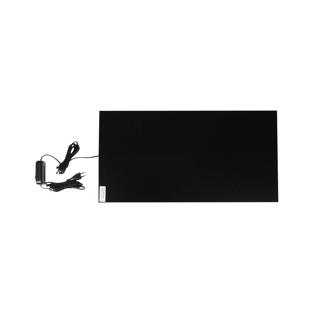 Thermo Infrarot-Wärmeplatte, L 600 x B 300 mm, 40–150 W, mit Drehdimmer, selbstklebend, schwarz