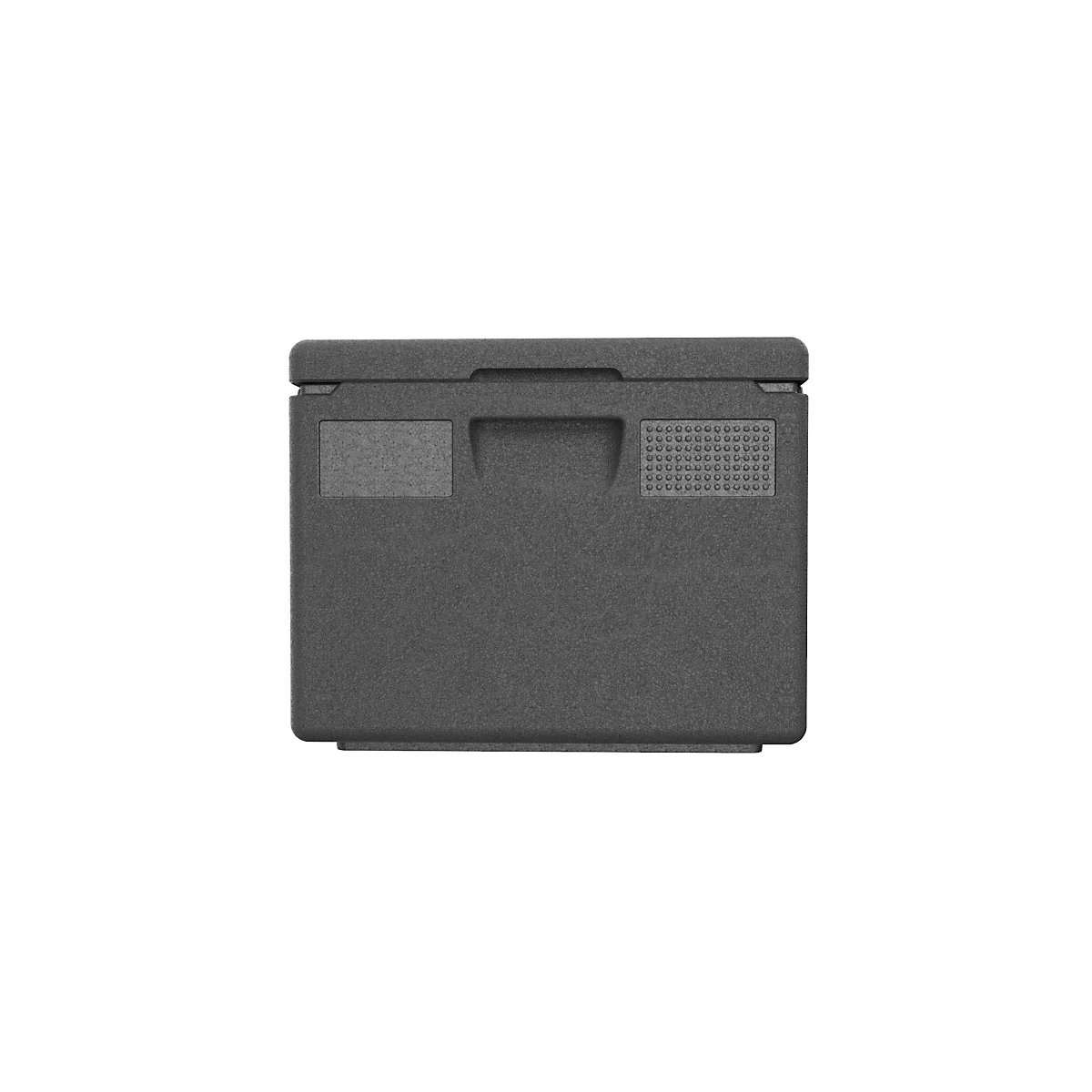 Thermobox Kängabox® Easy S, Volumen 40 l, Tragegriffe, stapelbar, mit Deckel, wiederverwendbar, L 410 x B 410 x H 395 mm, EPP, schwarz