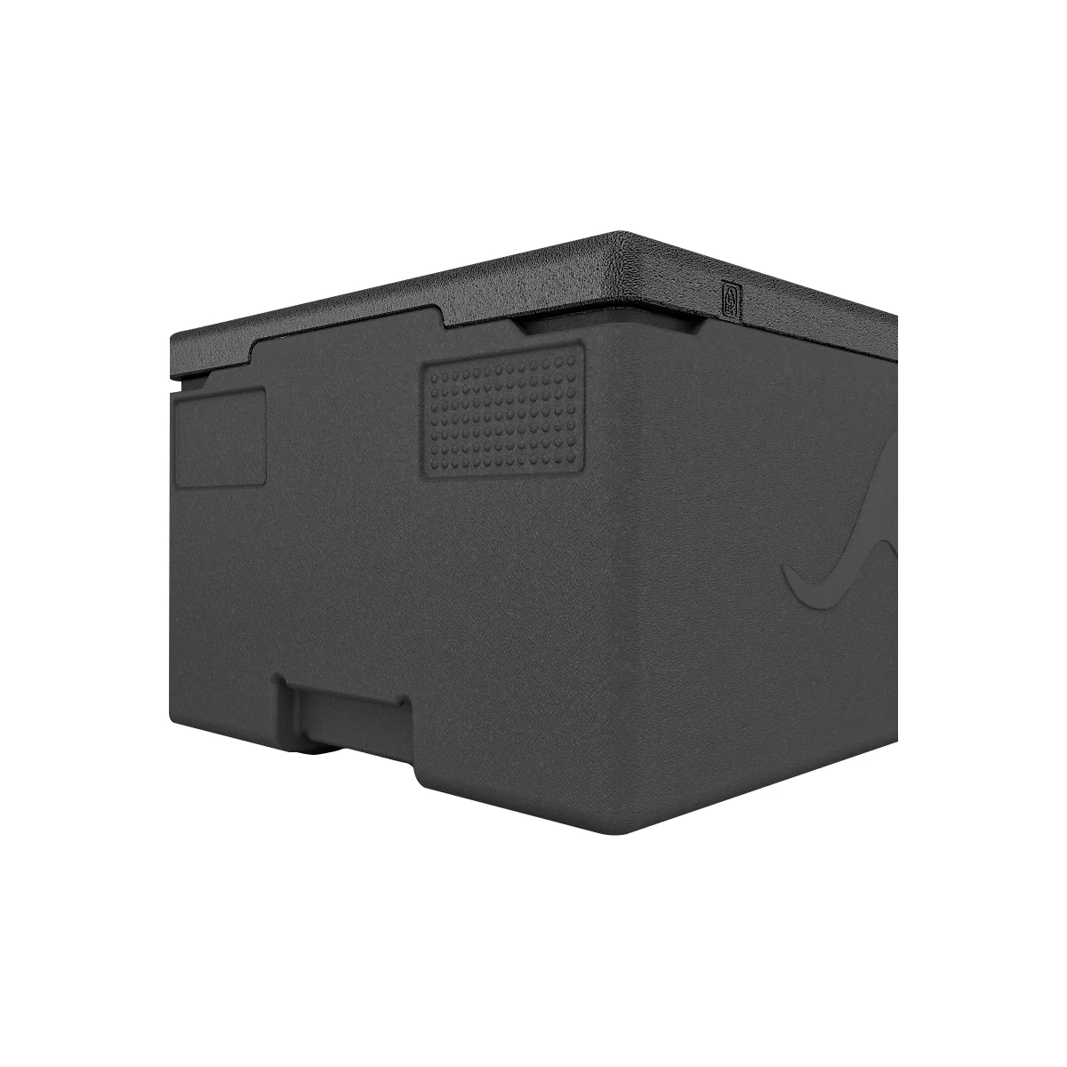 Thermobox Kängabox® Professional GN 1/1, Volumen 39 l, Unterfassgriffe, stapelbar, mit Deckel, EN 10/2011, L 600 x B 400 x H 290 mm, EPP, schwarz