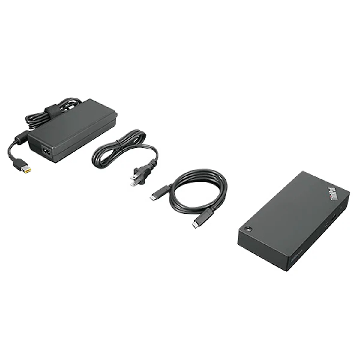 ThinkPad Universal USB-C docking station Lenovo, 2 x DP/1 x HDMI, diverse USB-poorten, LAN, B 171 x D 80 x H 37,5 mm, zwart