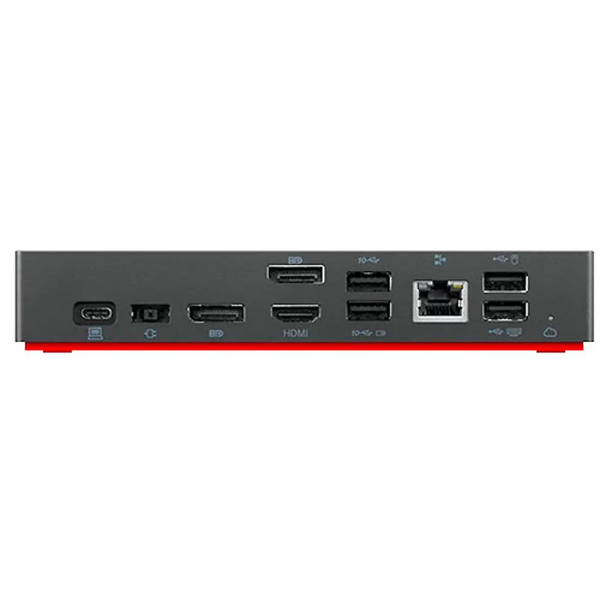 ThinkPad Universal USB-C docking station Lenovo, 2 x DP/1 x HDMI, diverse USB-poorten, LAN, B 171 x D 80 x H 37,5 mm, zwart