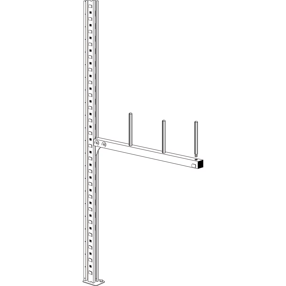 Tige de butée, pour rayonnage à cantilever KR 3000, H 100 mm
