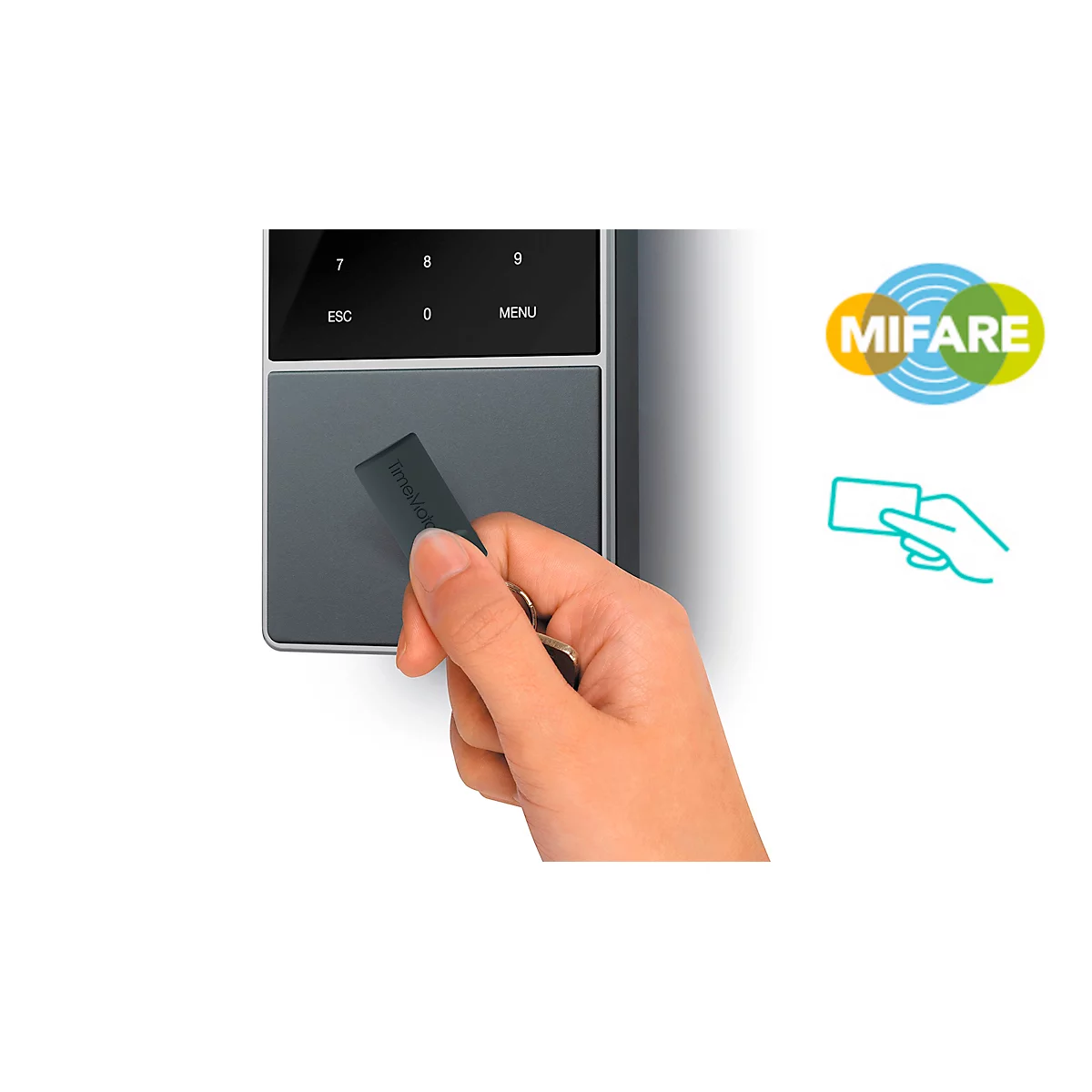 Tijdregistratiesysteem TimeMoto TM-818 SC - chipkaartlezer (RFID en MIFARE)