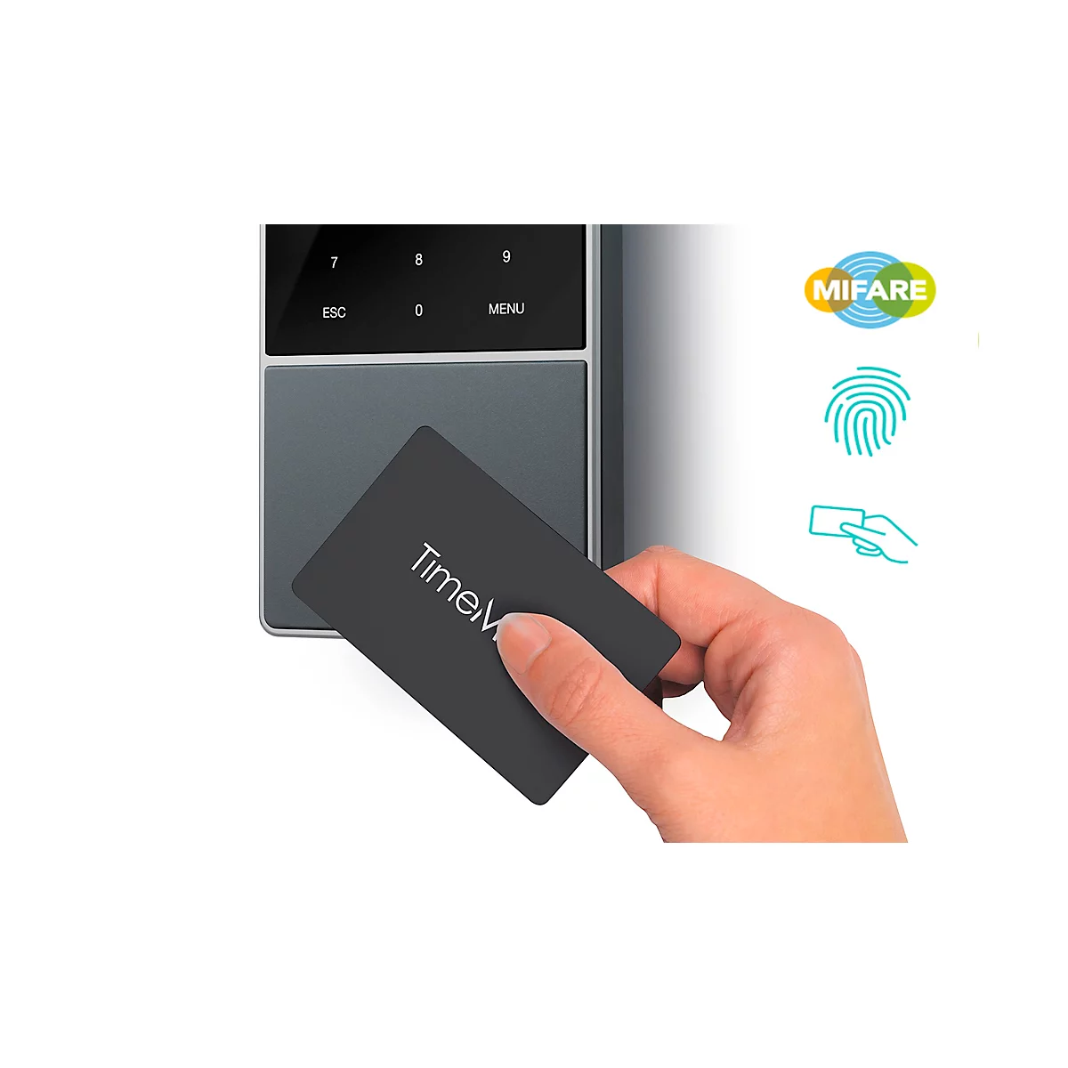 Tijdregistratiesysteem TimeMoto TM-818 SC - chipkaartlezer (RFID en MIFARE) en gezichtsherkenning - komplete aanbieding