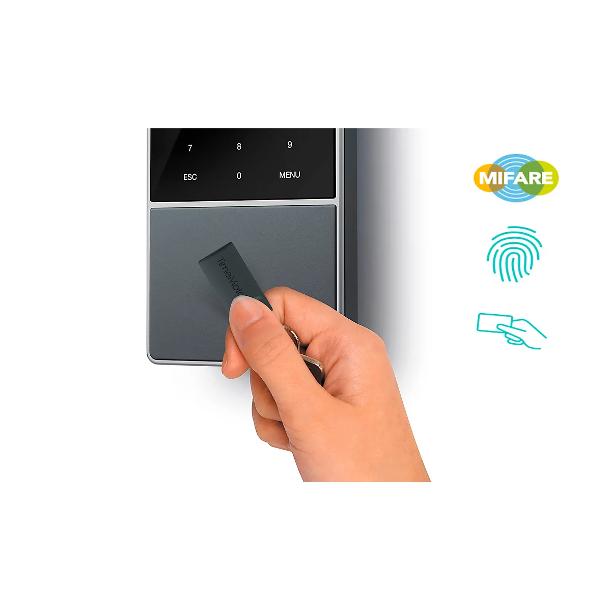 Tijdregistratiesysteem TimeMoto TM-818 SC - chipkaartlezer (RFID en MIFARE) en gezichtsherkenning - komplete aanbieding
