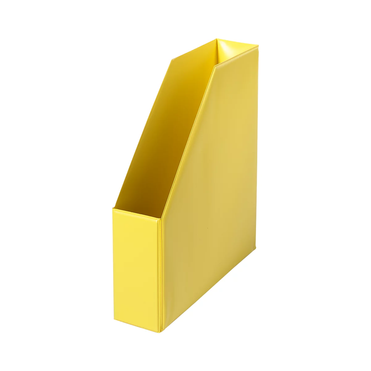 Tijdschriftenhouder, breedte 80 mm, pvc, 5 stuks, geel