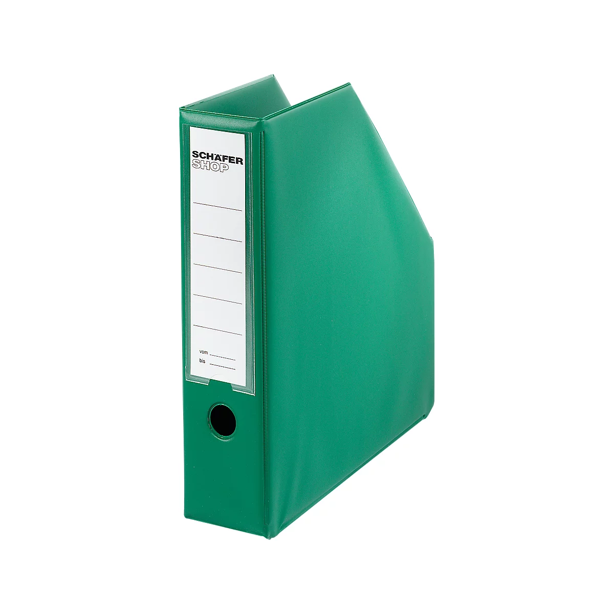 Tijdschriftenhouder, breedte 80 mm, pvc, 5 stuks, groen