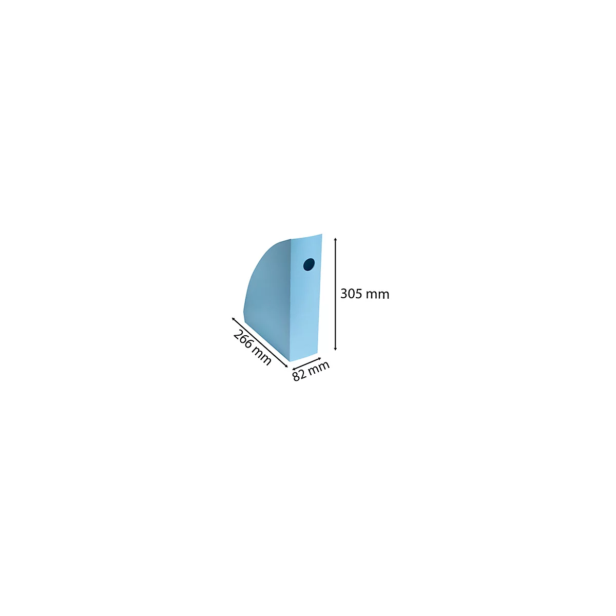 Tijdschriftenmap Exacompta BEE BLUE Pen Cube, voor A4+ documenten, met grijpgat, kunststof, pastelblauw, 6 stuks