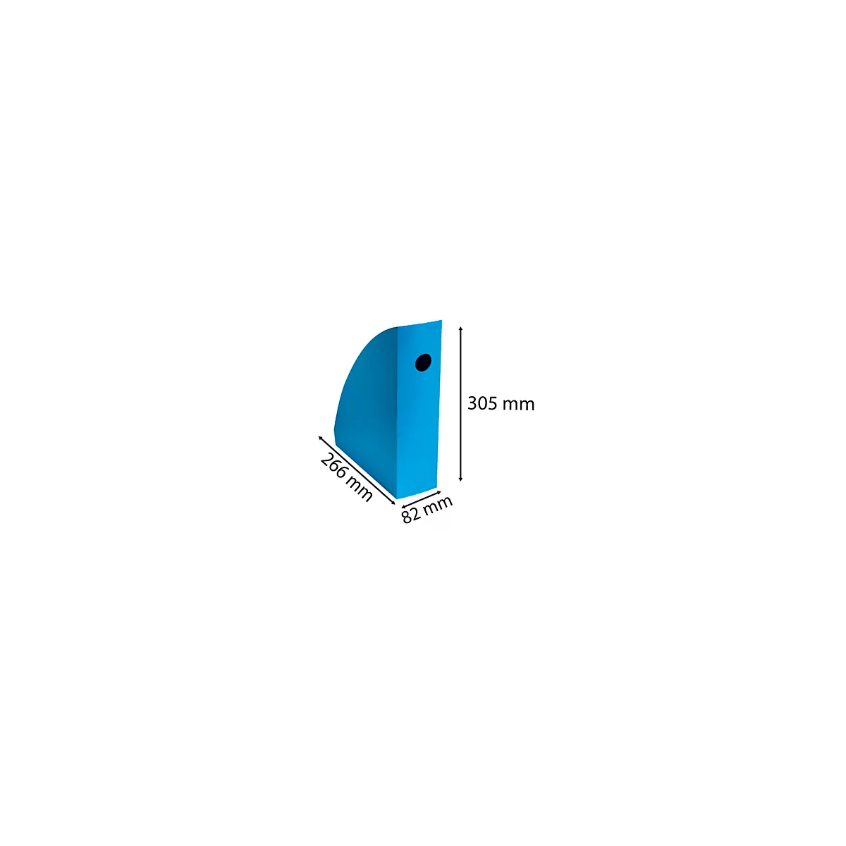 Tijdschriftenmap Exacompta BEE BLUE Pen Cube, voor documenten in A4+ formaat, met grijpgat, kunststof, blauwgroen, 6 stuks