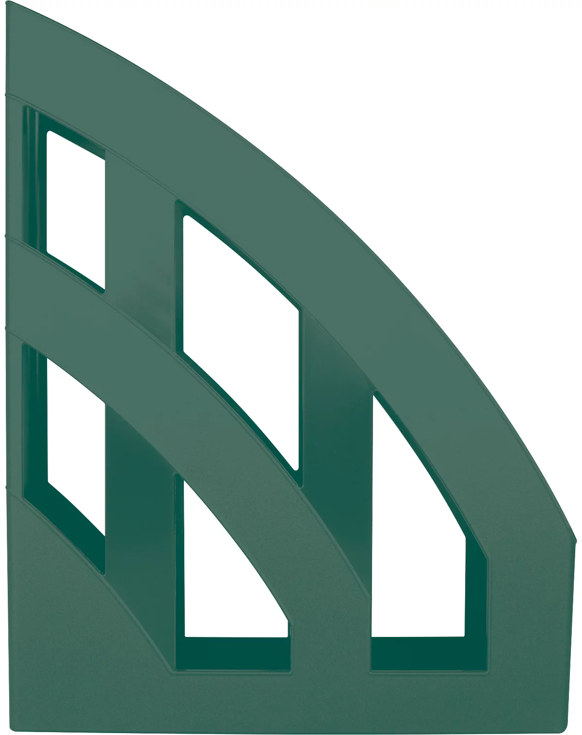 Tijdschriftenmap Helit The Green Bridge, voor A4-C4 formaat, rugbreedte 78 mm, gerecycled plastic, groen, 4 stuks.