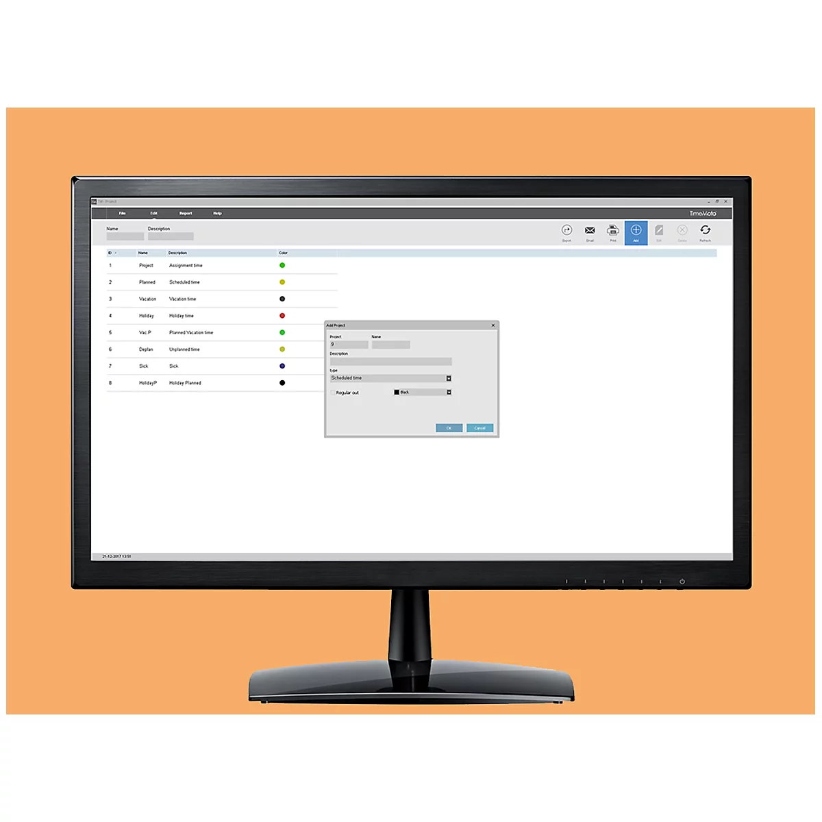 TimeMoto TM-616 tijdregistratiesysteem, voor maximaal 200 werknemers + PC-Plus software voor offline werking