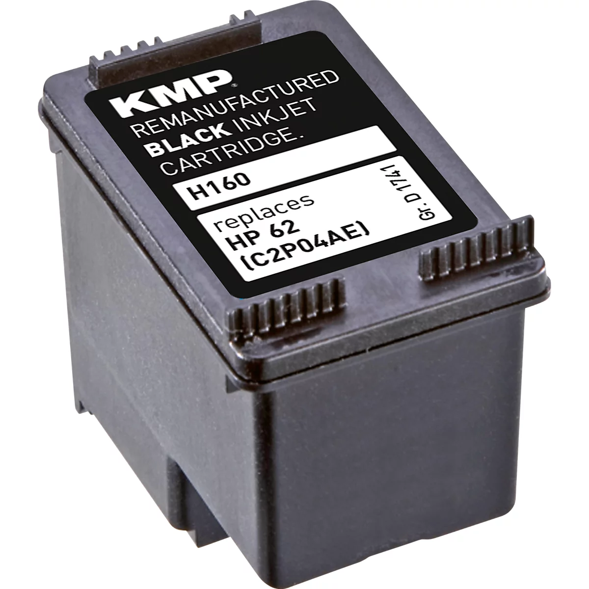 KMP Tintenpatrone H160, schwarze Tinte, Ersatz für HP 62.