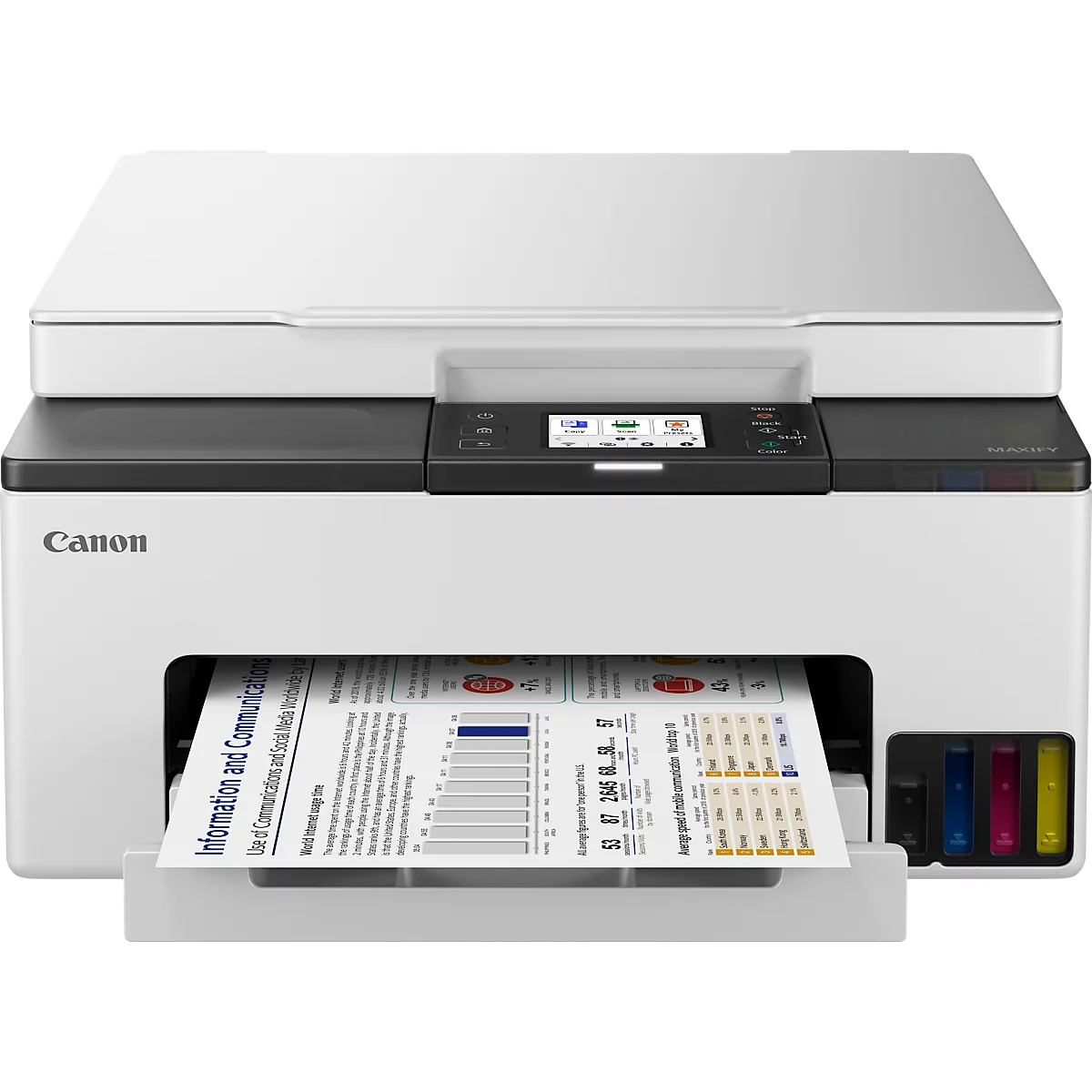 Tintenstrahl Multifunktionsdrucker Canon MAXIFY GX1050, 3-in-1, USB/LAN/WLAN/Cloud, Auto-Duplex, Mobildruck, bis A4, inkl. CMYK-Tintenflaschen