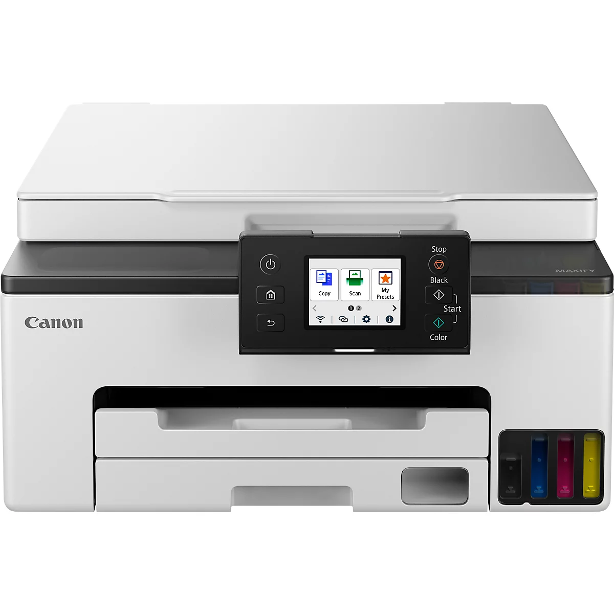 Tintenstrahl Multifunktionsdrucker Canon MAXIFY GX1050, 3-in-1, USB/LAN/WLAN/Cloud, Auto-Duplex, Mobildruck, bis A4, inkl. CMYK-Tintenflaschen