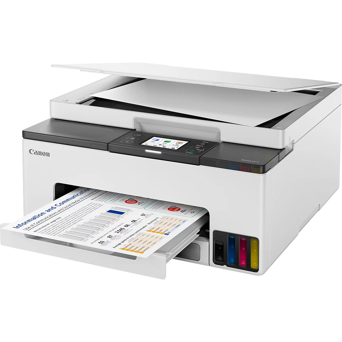 Tintenstrahl Multifunktionsdrucker Canon MAXIFY GX1050, 3-in-1, USB/LAN/WLAN/Cloud, Auto-Duplex, Mobildruck, bis A4, inkl. CMYK-Tintenflaschen