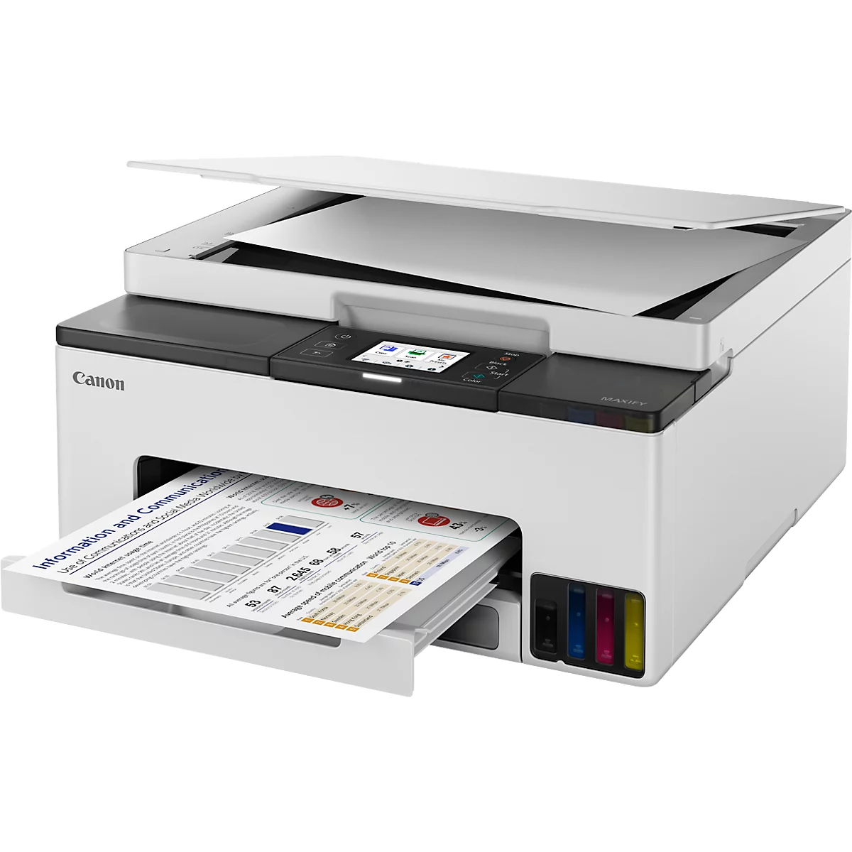 Tintenstrahl Multifunktionsdrucker Canon MAXIFY GX1050, 3-in-1, USB/LAN/WLAN/Cloud, Auto-Duplex, Mobildruck, bis A4, inkl. CMYK-Tintenflaschen