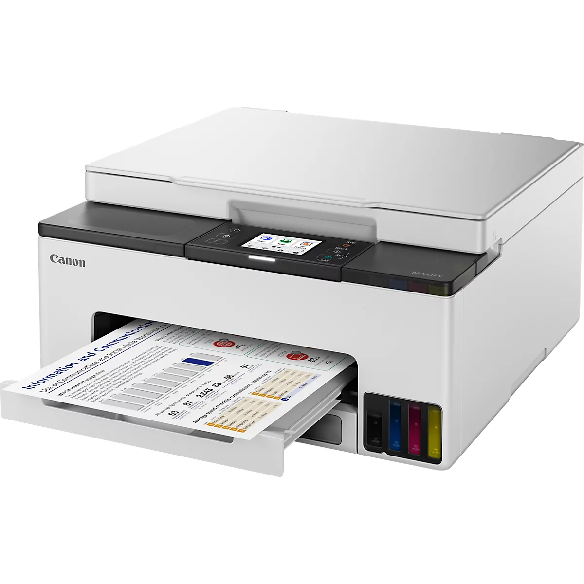 Tintenstrahl Multifunktionsdrucker Canon MAXIFY GX1050, 3-in-1, USB/LAN/WLAN/Cloud, Auto-Duplex, Mobildruck, bis A4, inkl. CMYK-Tintenflaschen