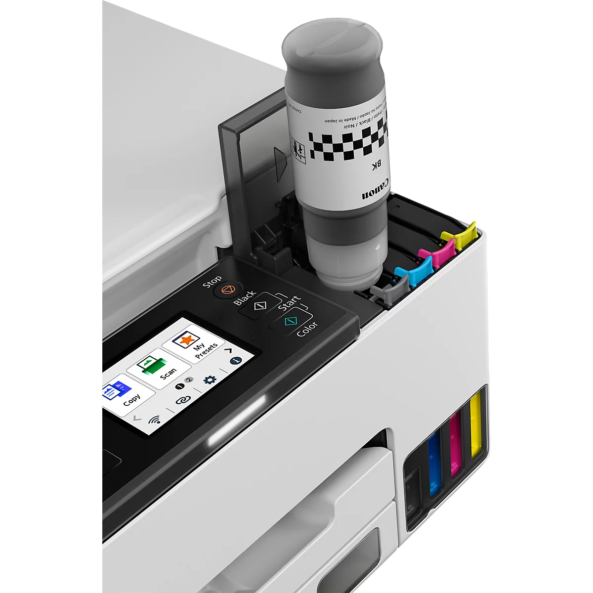 Tintenstrahl Multifunktionsdrucker Canon MAXIFY GX1050, 3-in-1, USB/LAN/WLAN/Cloud, Auto-Duplex, Mobildruck, bis A4, inkl. CMYK-Tintenflaschen