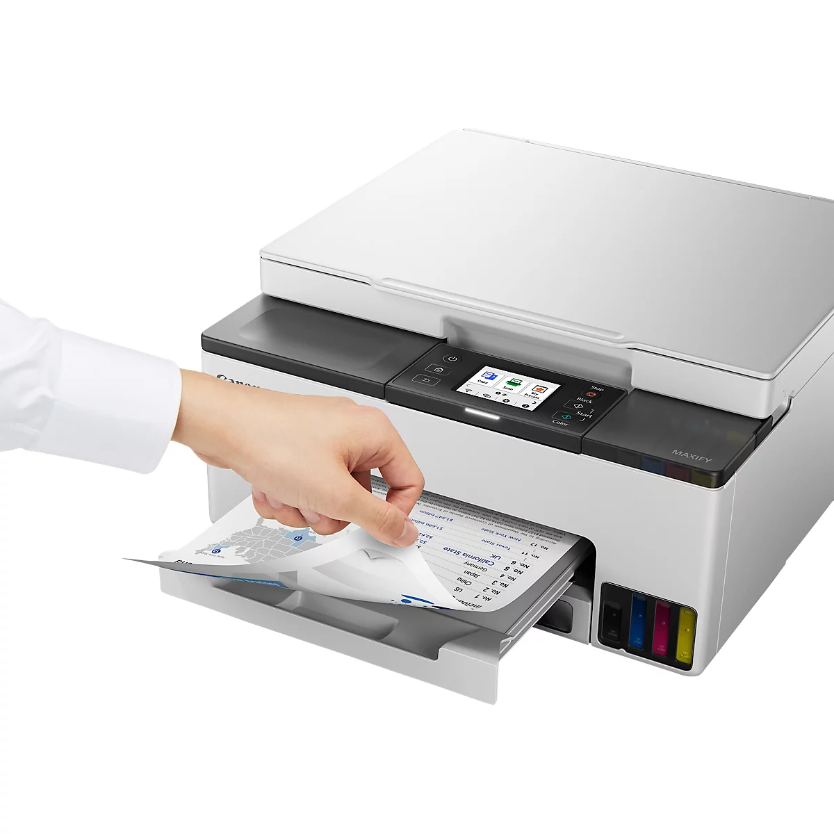 Tintenstrahl Multifunktionsdrucker Canon MAXIFY GX1050, 3-in-1, USB/LAN/WLAN/Cloud, Auto-Duplex, Mobildruck, bis A4, inkl. CMYK-Tintenflaschen