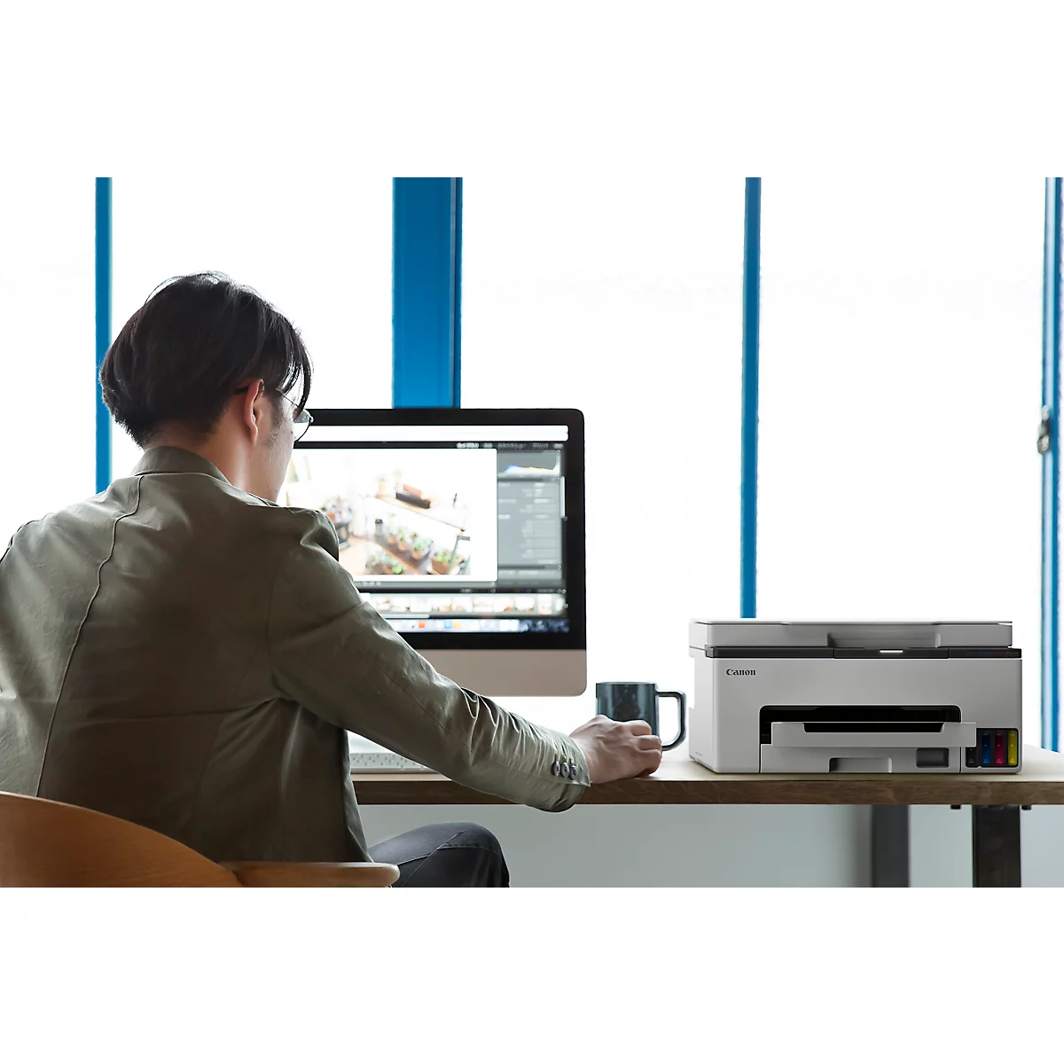 Tintenstrahl Multifunktionsdrucker Canon MAXIFY GX1050, 3-in-1, USB/LAN/WLAN/Cloud, Auto-Duplex, Mobildruck, bis A4, inkl. CMYK-Tintenflaschen