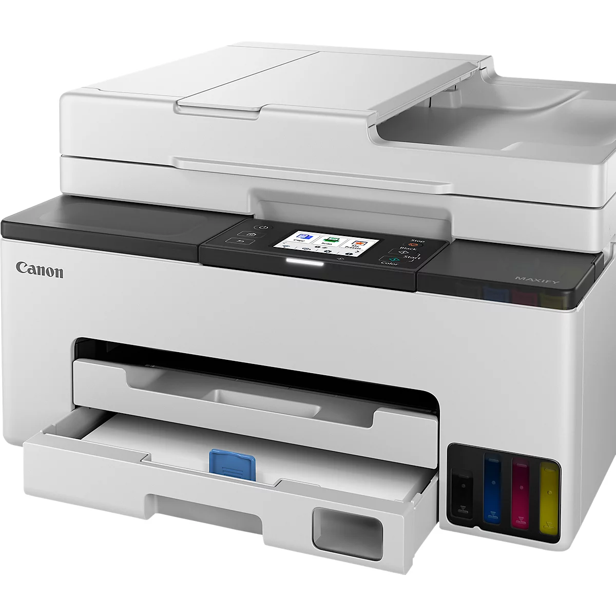 Tintenstrahl Multifunktionsdrucker Canon MAXIFY GX2050, 4-in-1, USB/LAN/WLAN/Cloud, Auto-Duplex, Mobildruck, bis A4, inkl. CMYK-Tintenflaschen