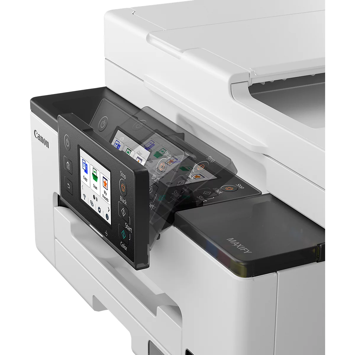 Tintenstrahl Multifunktionsdrucker Canon MAXIFY GX2050, 4-in-1, USB/LAN/WLAN/Cloud, Auto-Duplex, Mobildruck, bis A4, inkl. CMYK-Tintenflaschen
