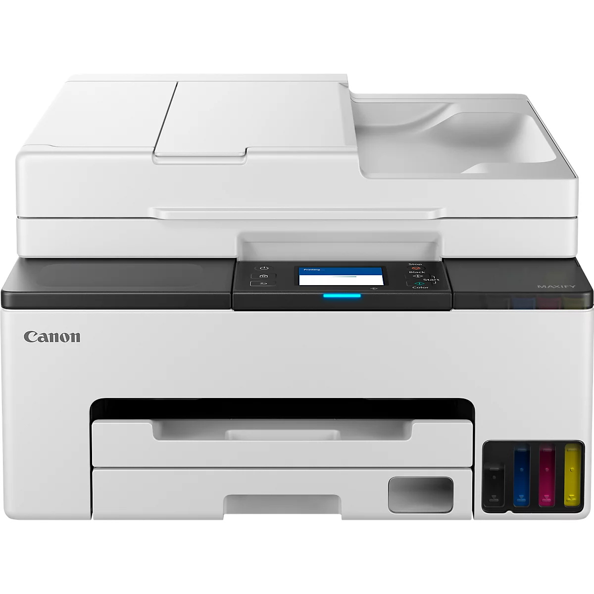Tintenstrahl Multifunktionsdrucker Canon MAXIFY GX2050, 4-in-1, USB/LAN/WLAN/Cloud, Auto-Duplex, Mobildruck, bis A4, inkl. CMYK-Tintenflaschen