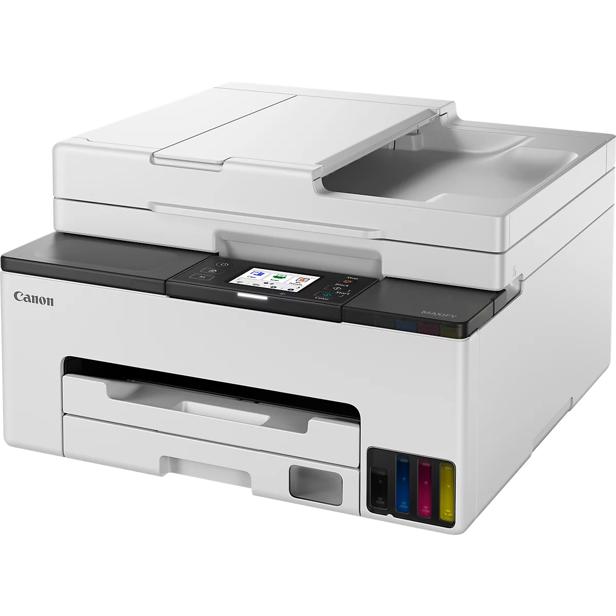 Tintenstrahl Multifunktionsdrucker Canon MAXIFY GX2050, 4-in-1, USB/LAN/WLAN/Cloud, Auto-Duplex, Mobildruck, bis A4, inkl. CMYK-Tintenflaschen