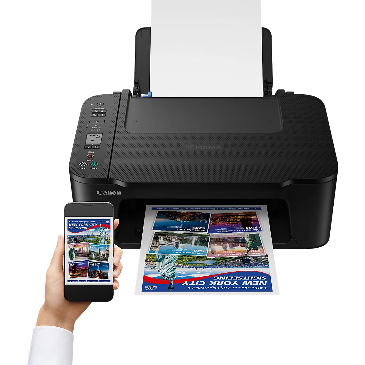Tintenstrahl Multifunktionsdrucker Canon PIXMA TS3750i, 3-in-1, USB/WLAN, Auto-Duplex, Mobildruck, Cloud, bis A4, schwarz
