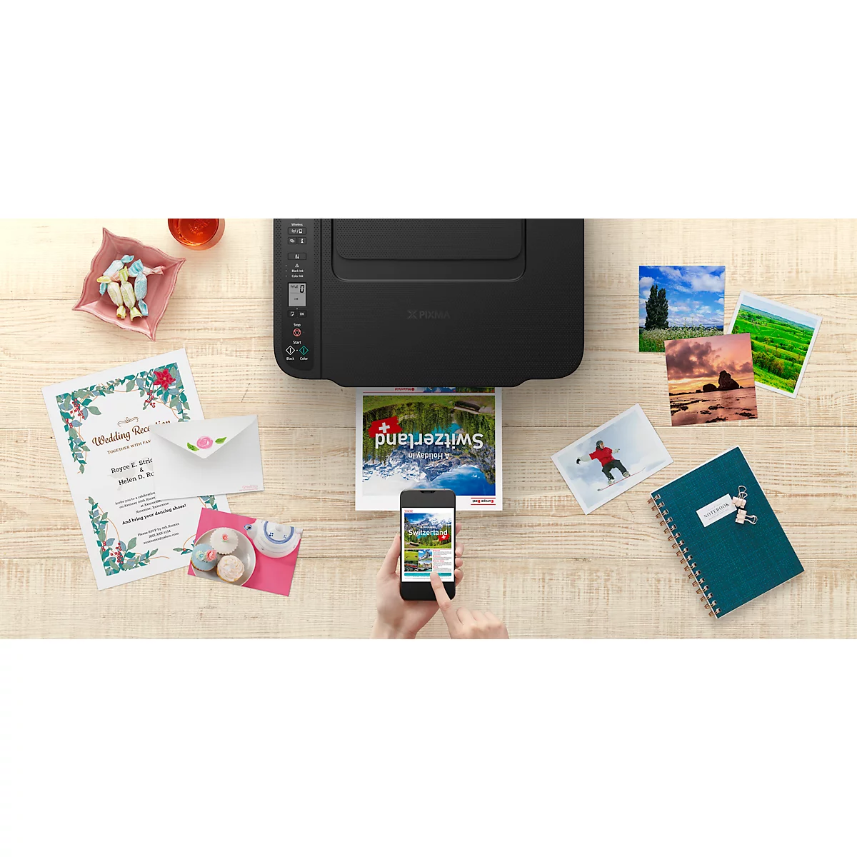 Tintenstrahl Multifunktionsdrucker Canon PIXMA TS3750i, 3-in-1, USB/WLAN, Auto-Duplex, Mobildruck, Cloud, bis A4, schwarz