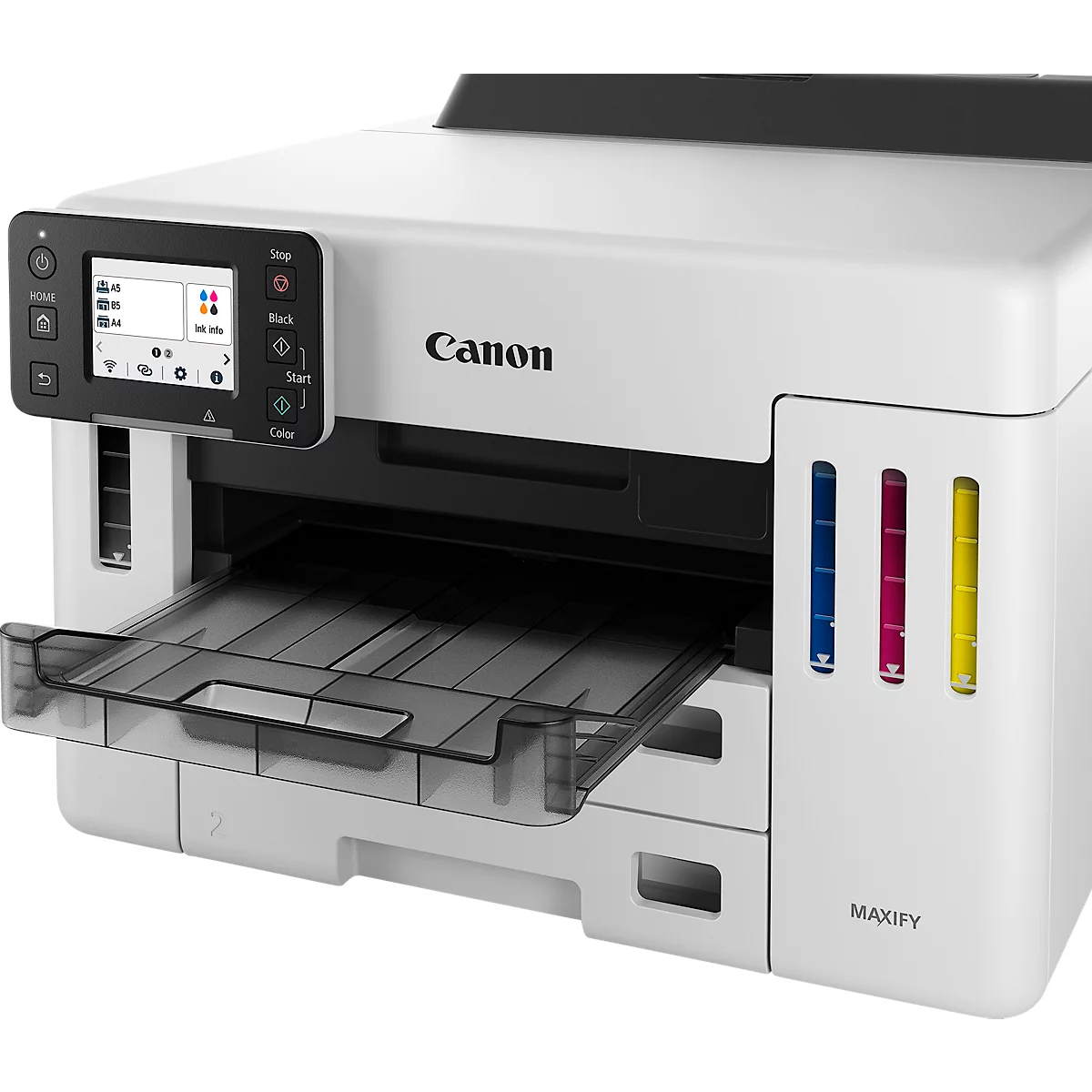 Tintenstrahldrucker Canon MAXIFY GX5550, USB/LAN/WLAN/Cloud, Auto-Duplex, Mobildruck, bis A4, inkl. CMYK-Tintenflaschen