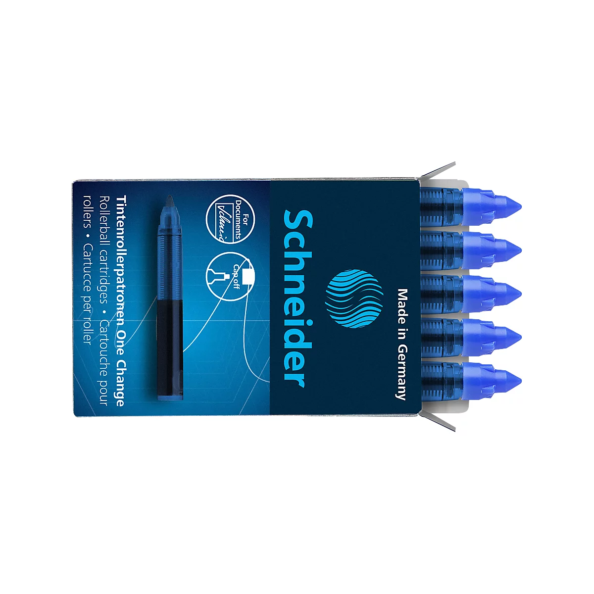 TintErsatzminen für Tintenroller Schneider One Change, 5 Stk., blau