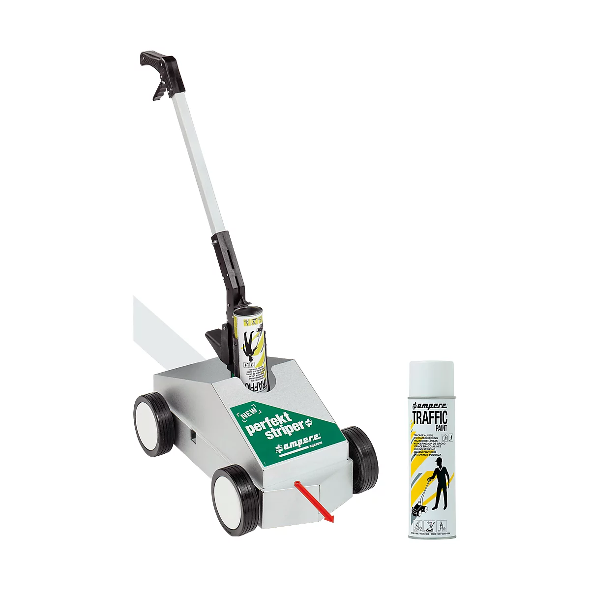 Tire-ligne + peinture de marquage, blanc (similaire RAL 9016)
