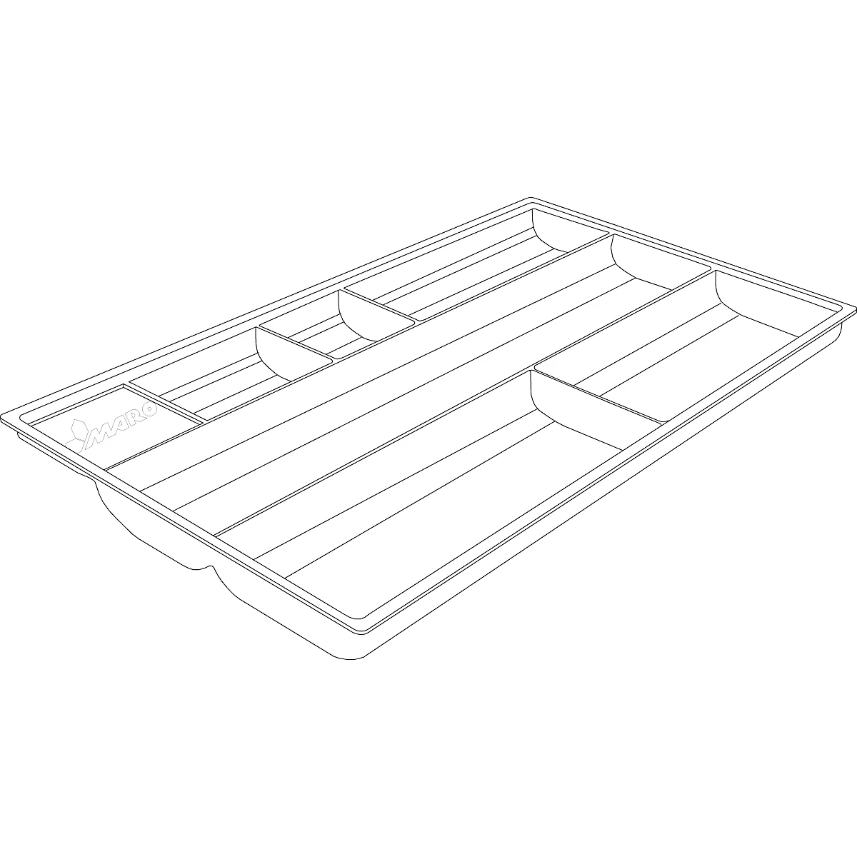 Tiroir-plumier, pour sideboard avec tiroir 335 x 196 mm