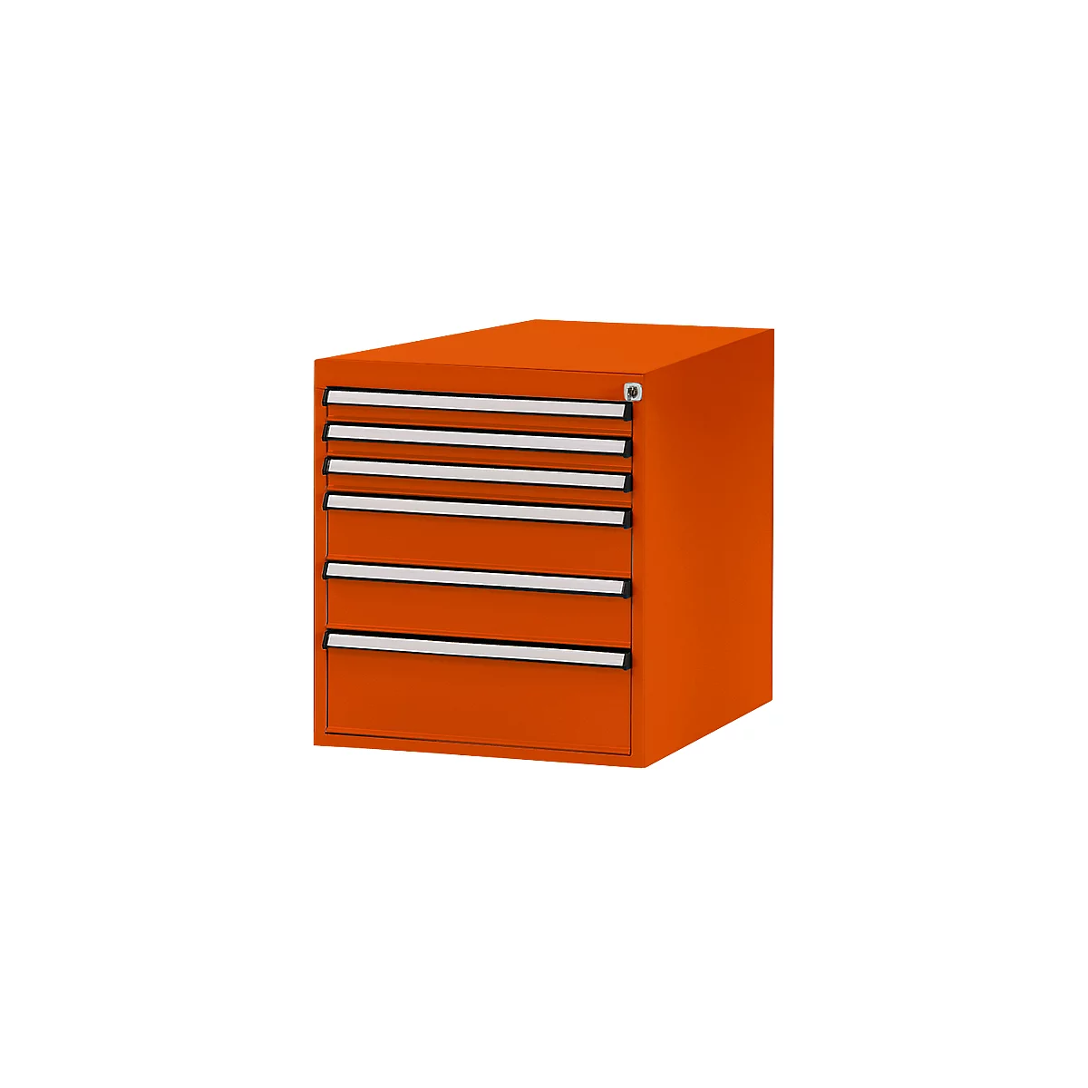 Tiroirs inférieurs Manuflex, pour établi Profi de profondeur 700 mm, rouge orangé