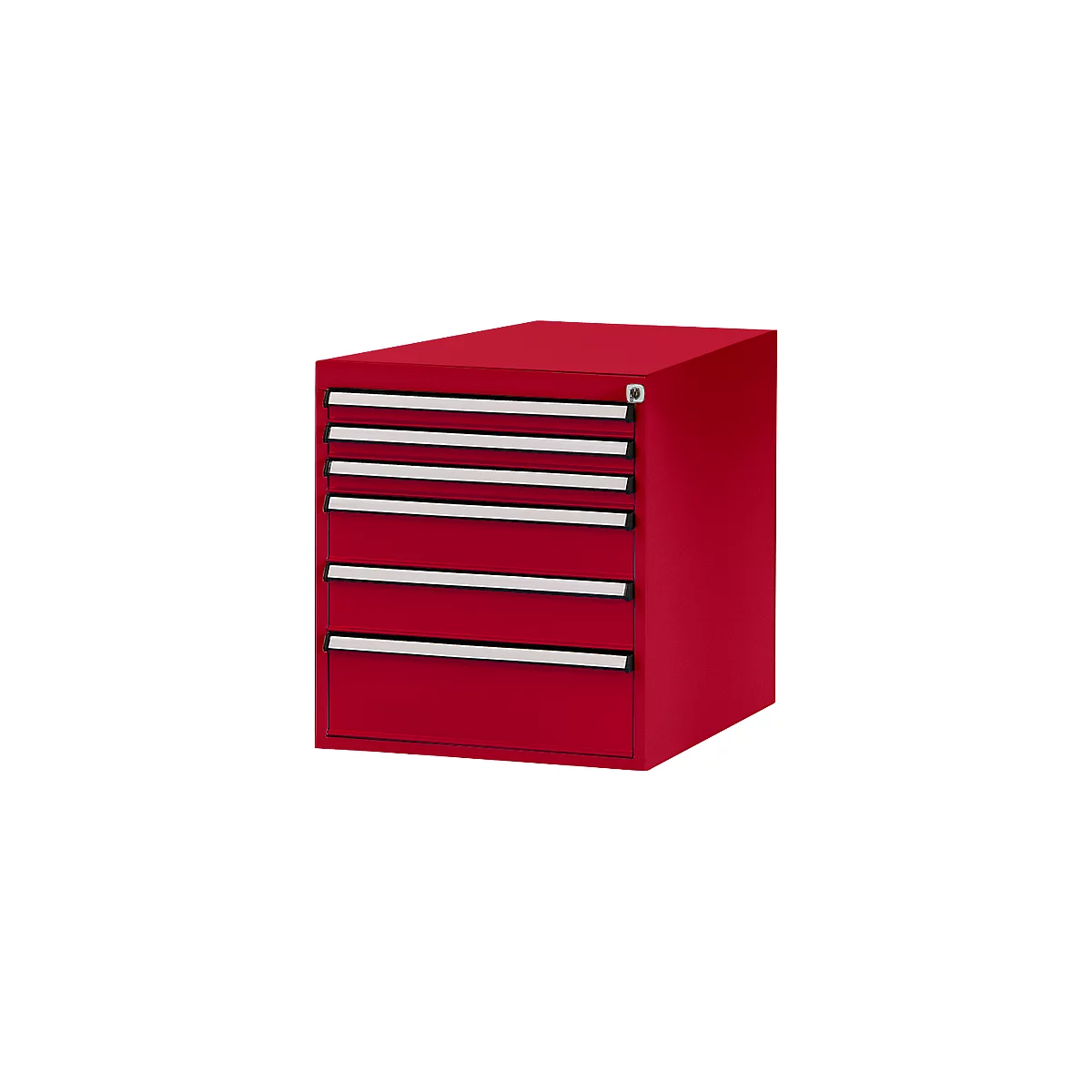 Tiroirs inférieurs Manuflex, pour établi Profi de profondeur 700 mm, rouge rubis