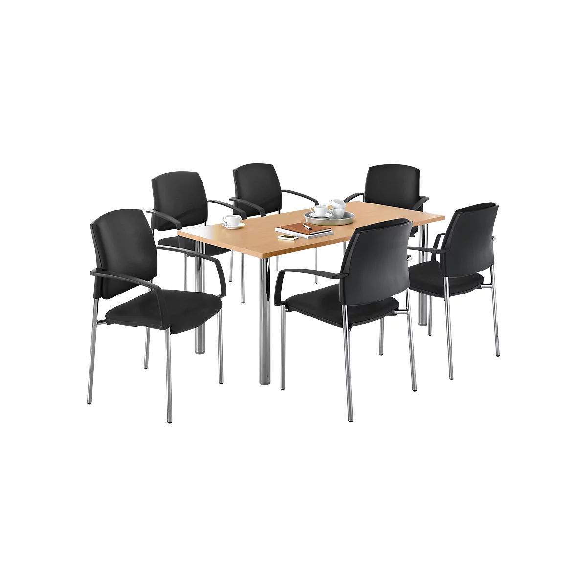 Tisch + 6 Stühle SSI-PROLINE, Buche
