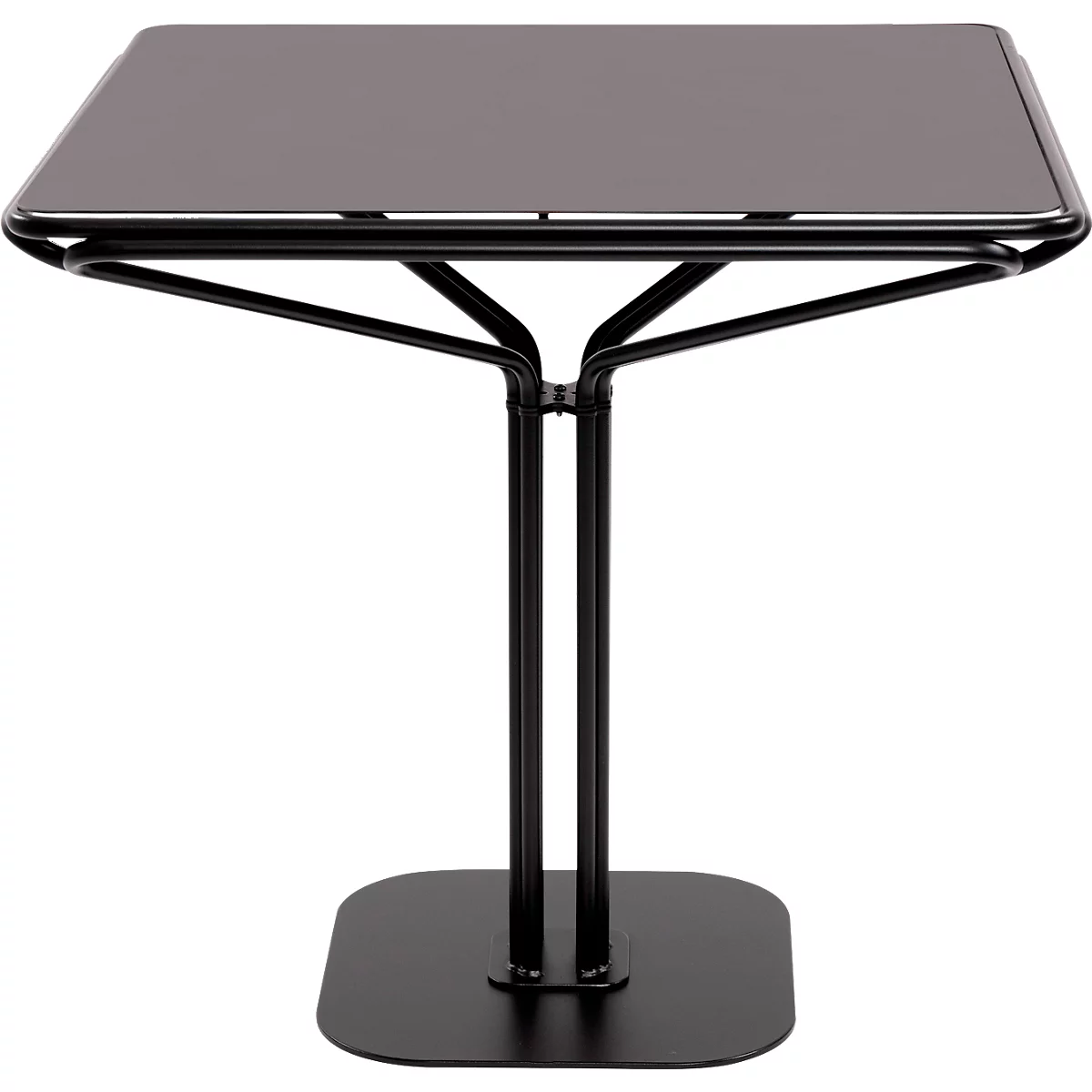 Tisch Bistro 80X80 Tischplatte Metall schwarz