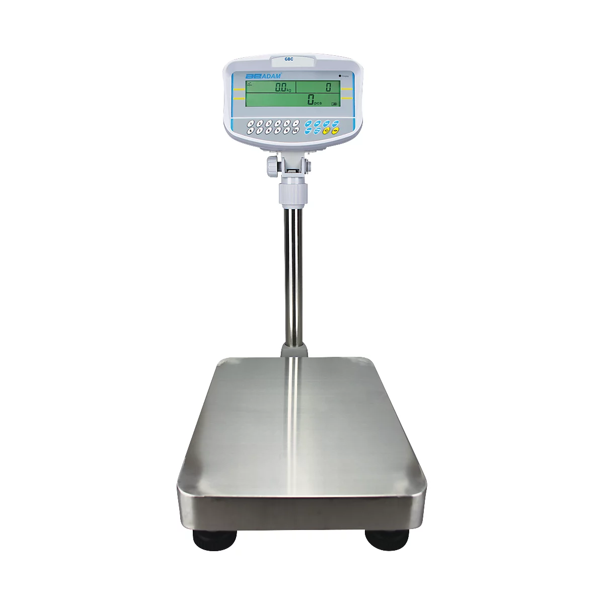 Tisch-Zählwaage Adam GBC 16, Wägebereich 0,5 g-16 kg, LC-Display, Ziffernblock, RS-232, Netzanschluss/Akku, B 300 x T 520 x H 680 mm, Edelstahl, grau