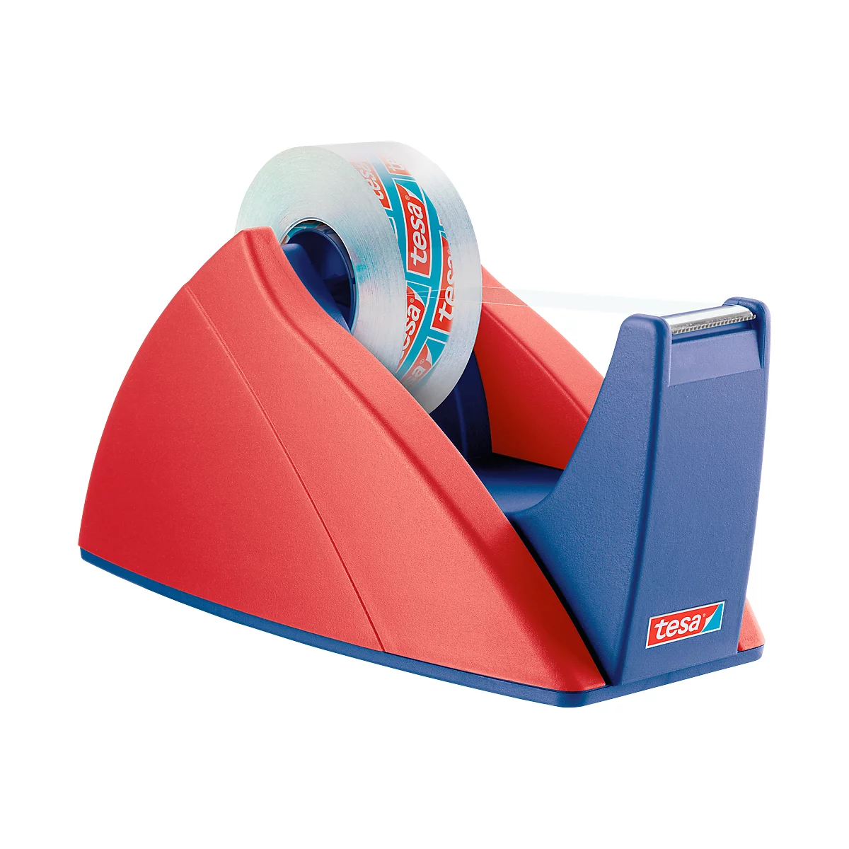 Tischabroller tesa® Basis, rot/blau