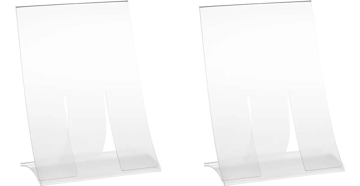 Tischaufsteller, Hartplastik, klappbar, DIN A5, 2 Stück
