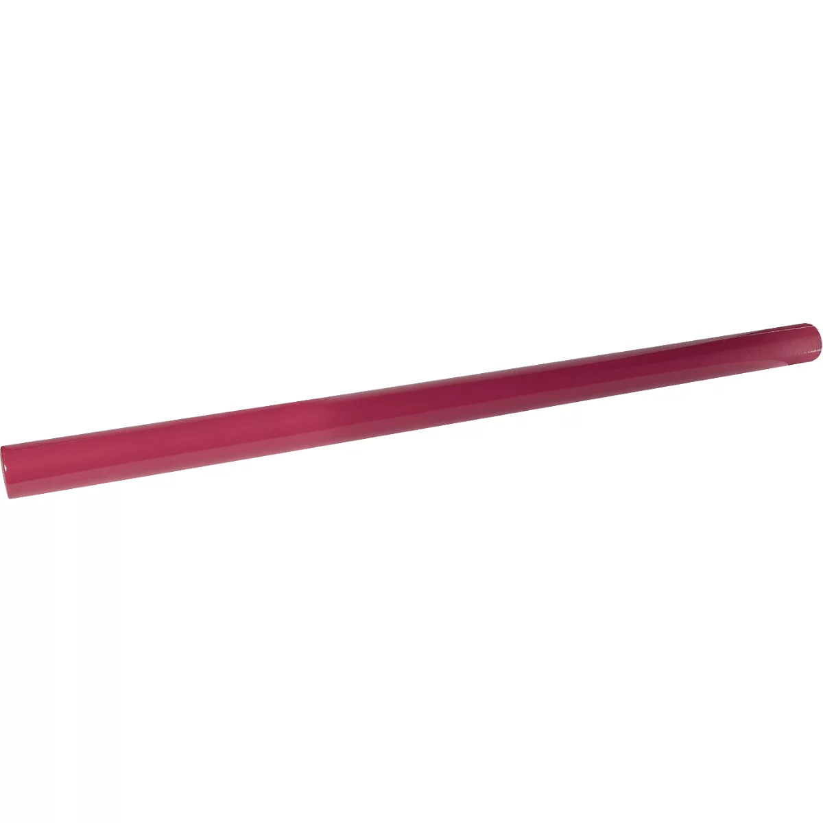 Ein roter Bleistift vor weißem Hintergrund.