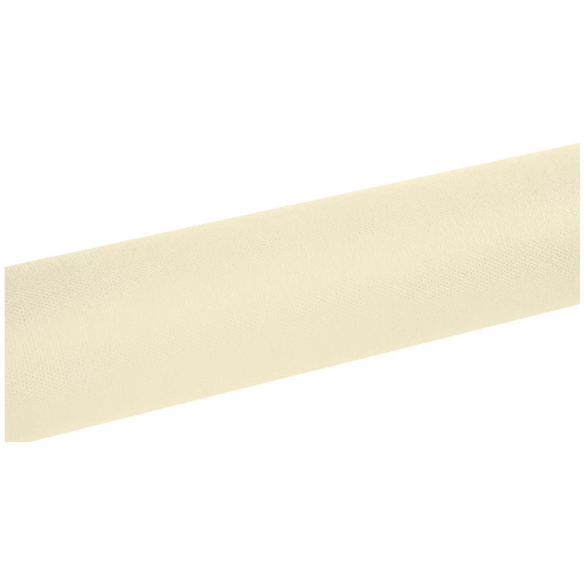 Beige, leicht strukturiertes Bauteil, diagonal im Bild, mit Schattenwurf.